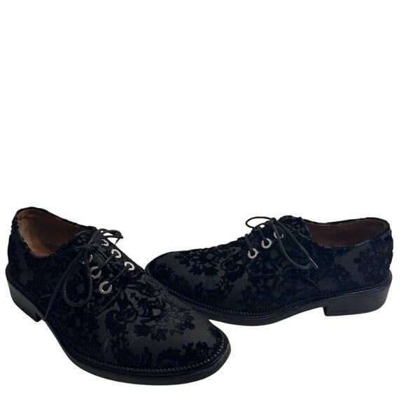 Givenchy Derby Shoes Black IT 38 Lace Velvet Leather Oxford - Picture 14 of 14